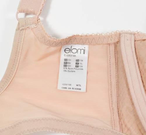 Elomi 4382 Charley Banded Stretch Lace Fawn Plunge Underwire Bra Sz 32K - Picture 5 of 5