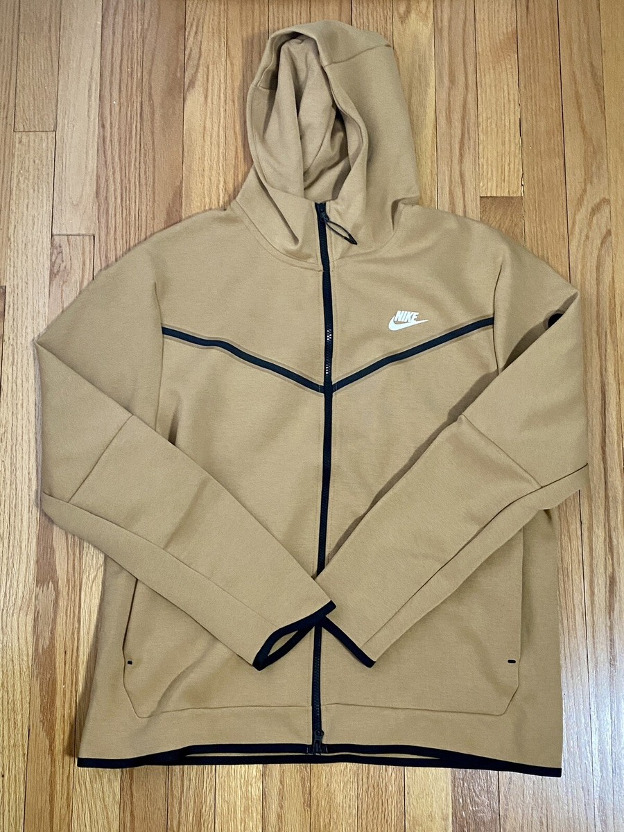 Nike Tech Fleece “Tan White” Men's Size XL Full-Zip Black Hoodie | eBay