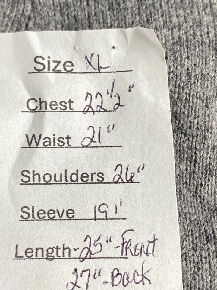 Democracy Women's Gray Yellow Black Striped Cardigan Sweater Size XL Casual - Image 3 of 4