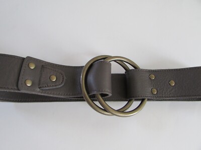 Eileen Fisher Charcoal Leather Belt Italian Leather Double-Wrap Belt | EILEEN FISHER main image 4
