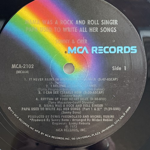 SONNY AND CHER Mama Was A Rock And Roll Singer 1973 Vinyl UltraSonically Cleaned - Picture 6 of 9