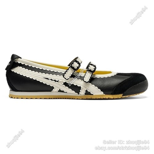 Patou X Onitsuka Tiger Mexico 66 Tgrs Mary Jane Flats Black/cream 1182a678-001 - Picture 22 of 48