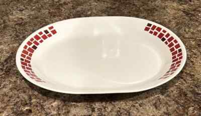 Corelle PRECIOUS COLORS serving platter Mosaic Tiles RUBY RED