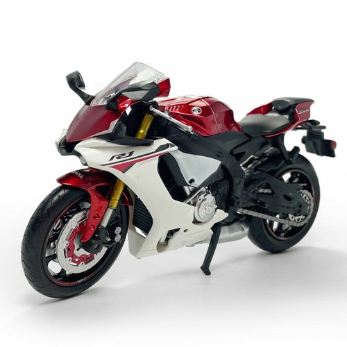 1/12 Yamaha YZF-R1 Moto Modelo Die Cast Juguete para Niños Colección Rojo - Imagen 3 de 11