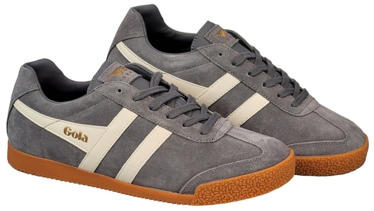 GOLA Schuh Harrier Suede CMA192 Ash Ecru Echtleder Herren Sneaker