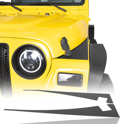 Cubierta de guardabarros superior TJ Wrangler negra texturizada para Jeep Wrangler TJ 1997-2006