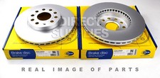 2 X FRONT AXLE BRAKE DISCS AUDI A3 SKODA OCTAVIA YETI VW JETTA COMLINE ADC1455V