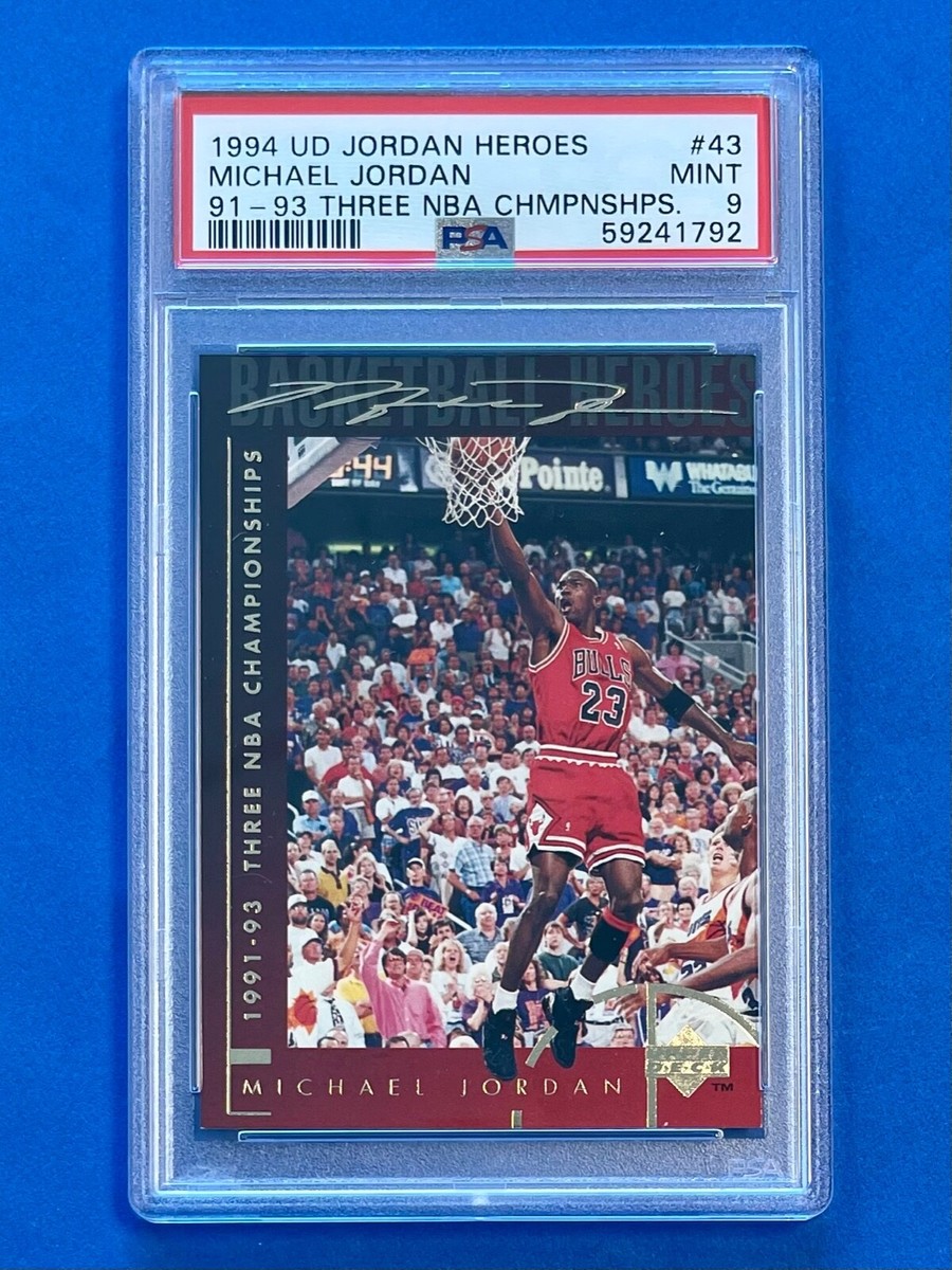 NBA Michael Jordan 3枚セット 1994 UD Heroes Michael Jordan 91-93 Three NBA Championships Bulls