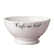 PILLIVUYT FRANCE, CLASSIC "CAFE au LAIT" FRENCH WHITE PORCELAIN COFFEE BOWL, NEW