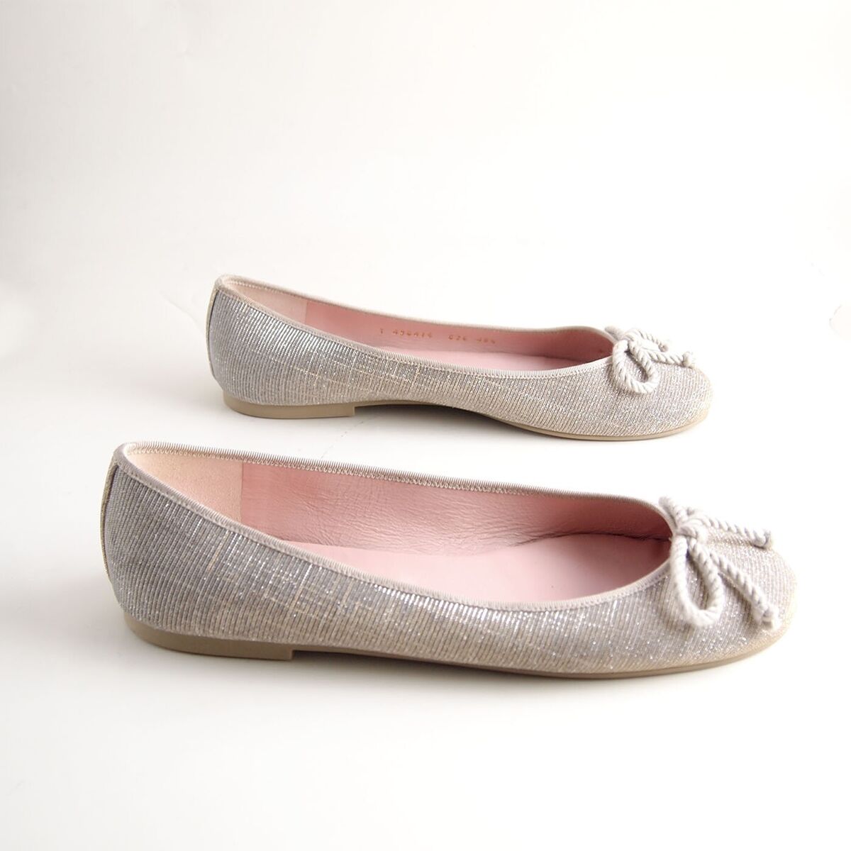 Pretty Ballerinas Ballet Flats Gray Silver Womens Shoe Size Pretty Ballerinas Ballet Flats Gray Silver Womens Shoe Size