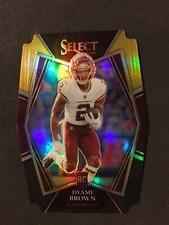 2021 Select Premier Level Black Gold Die Cut Dyami Brown #167 Washington RC