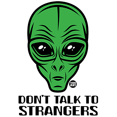 ALTRA T Shirt dalla S alla 2XL 3XL NON Parlare con STRANIERI Alien UFO 420 Weed pOT Divertente Adulto