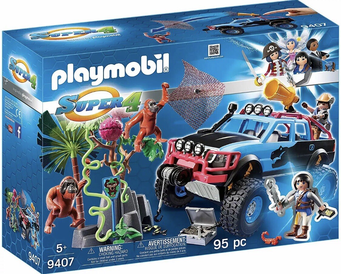 Playmobil 9407 Super 4 Voiture 4x4 cadeau d'anniversaire original pour enfant 5 ans
