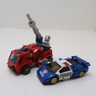Transformers RID 2000 PROWL & Inferno Firetruck Figure Lot Hasbro Vintage Rescue