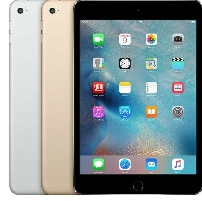 Apple iPad Mini 4 Wi-Fi + Cellular - 16GB 32GB 64GB 128GB - Good