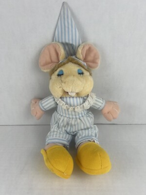 Topo Gigio Sleepy Mouse 15” Plush BluePajamas W/SOUNDS