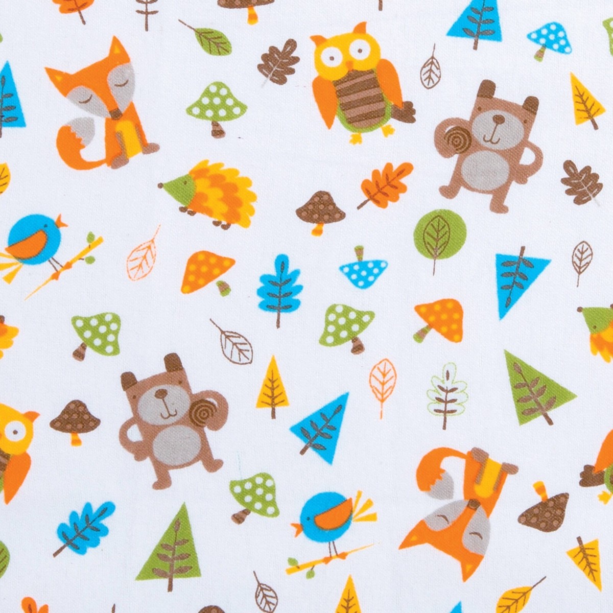 Woodsy Animals Deluxe Flannel Fitted Crib Sheet by Trend Lab