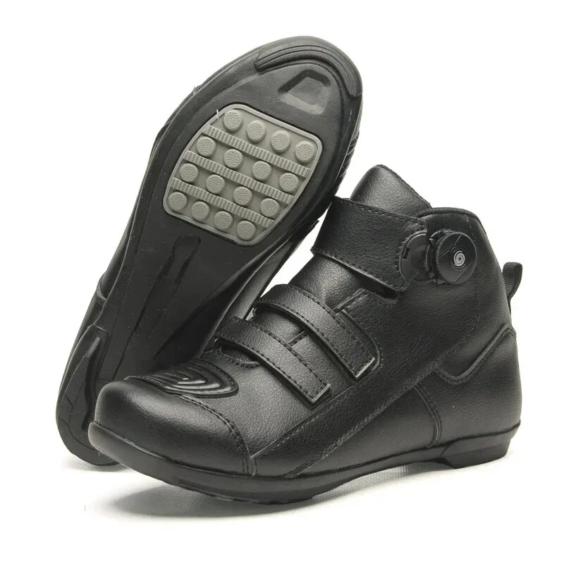 Botas de motocicleta para hombre transpirables anti-caída ciclista carretera carreras zapatos reflectantes Foto 3 de 4