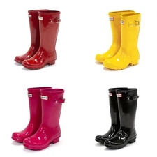 NEW Hunter Kids Original Gloss Waterproof Unisex Rain Boots
