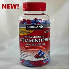 Kirkland Signature Acetaminophen Rapid Release Extra Strength 500mg 400 Gelcaps