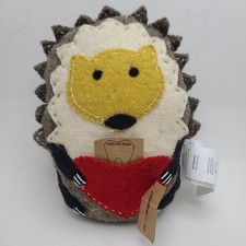 Creative Co-op Tooth Fairy Doll Wool Hedgehog Pillow. Made In India NWT