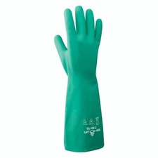 Showa 730 Unsupported 13" Nitrile Gloves, Cotton Flock-Lined, 12/Pack, M-2XL