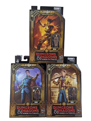 Dungeons & Dragons Golden Archive 6'' Action Figure Lot of 3- Holga Forge & Simon