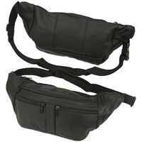 GüRteltasche Bauchtasche Echt Leder HüFttasche Bag Schwarz UmhäNgetasche