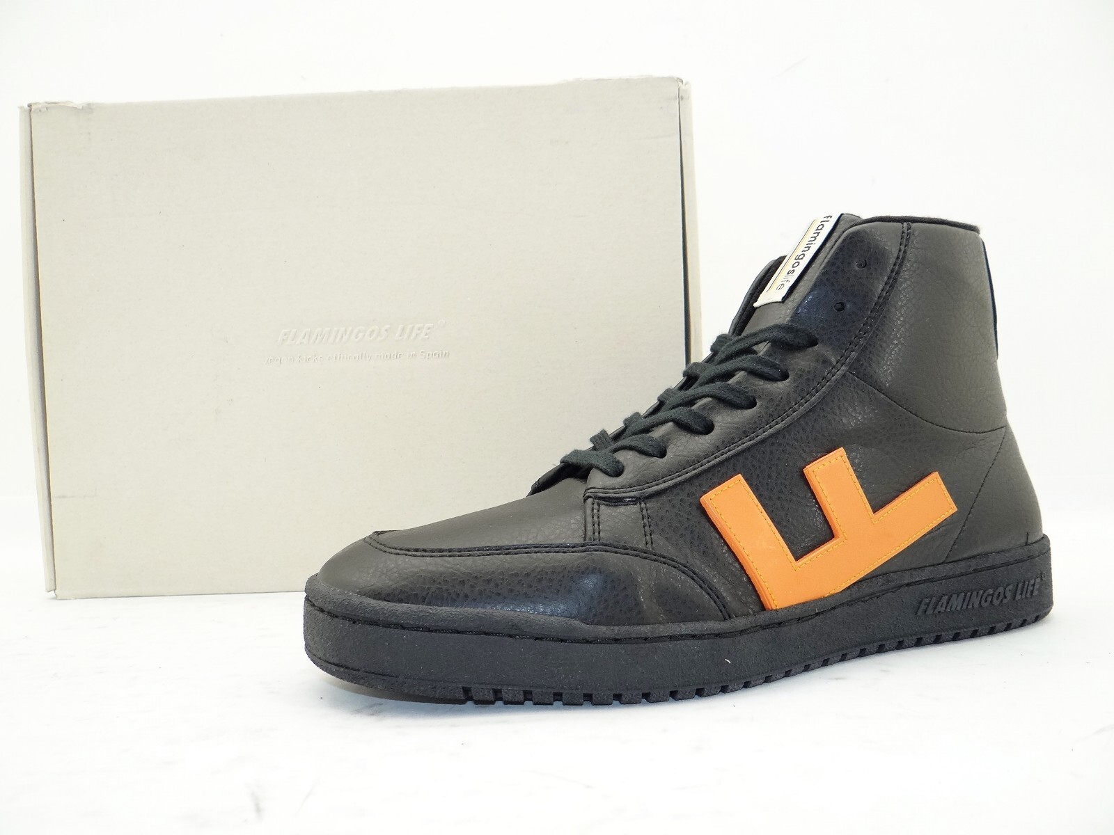 Zapatillas deportivas Flamingos Life OLD 80S veganas altas negras unisex talla 42