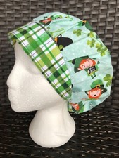 St.Patrick s day Surgical Cap Nurses Scrub Hat Womens USA Made 100 Cotton
