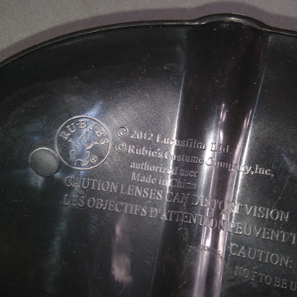 Máscara Facial Darth Vadar Negra Vintage Original Halloween Niños Talla Rubíes Marca Foto 3 de 4