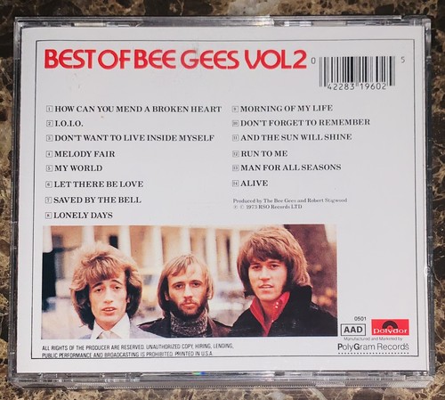 Bee Gees Best Of Volume 2 Audio CD - Very Good Complete With Cover Insert - Imagen 3 de 3