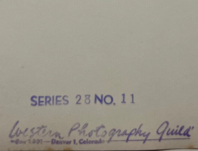 Vint. WPG Stamp. 5.5" x 7" WESTERN PHOTOGRAPHY GUILD Series 28 No11 JIM DARDANIS - Image 2 of 2