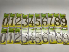 HYKO 4  HOUSE NUMBER  Brushed Brass or Satin Nickel BR-43SN / BR43BB  0-9