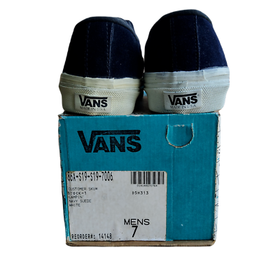 Vintage 90's Vans Lampin Made in USA Black NAVY SUEDE Men Us 7
