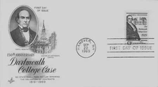 U.S. FIRST DAY COVER , DARTMOUTH COLLEGE:  Scott # 1380  ( inventory # Z949)