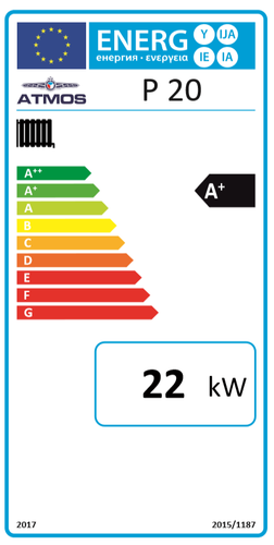 Atmos Pelletkessel P20 mit Holznotbetrieb 22 kW + 2,0 m Förderschnecke und Brenn - Bild 3 von 3