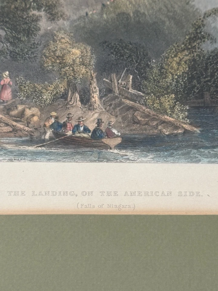 Impresión antigua de 1838 "The Horse Shoe Falls" W.H. Bartlett & J. Cousin Niagara raro Foto 4 de 4