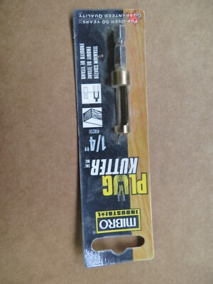  ️ Mibro Industrial Plug Kutter 1/4  6.4mm New 418231