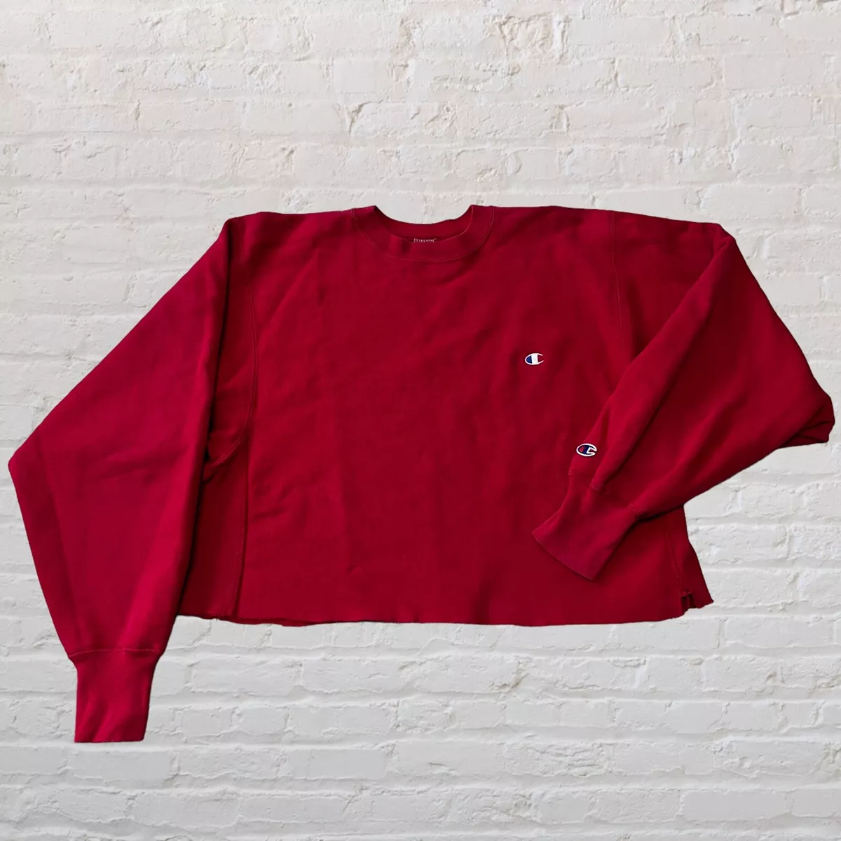 Champion sweater 2025 cropped 90s