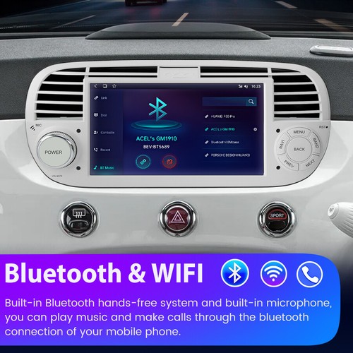For Fiat 500 2007-2015 64GB Carplay Android13 Car Stereo Radio GPS NAVI SWC DAB+ - Picture 6 of 13
