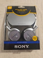 SONY MDR-NC6 NOISE CANCELLING PORTABLE AUDIO HEADPHONES SILVER 2007 NEW SEALED