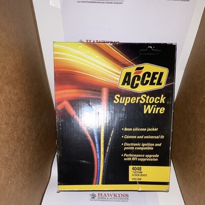 4048 Accel Super Stock Ignition Wire Set  Yellow Stock Boot