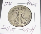Silver 1936 p Philadelphia Mint Silver Walking Liberty Half Dollar 1/2 WLH
