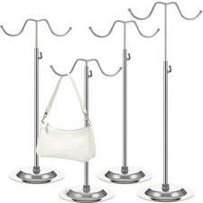 4 PCS Handbag Display Stands Adjustable Purse Display Stand Stainless Steel D...