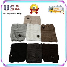 Women Winter Crochet Knit Leg Warmers-Cozy Footwear Accessory for Cold Weather