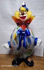 Murano Hand Blown Glass Clown Figurine Multicolor Venice Decorative Art