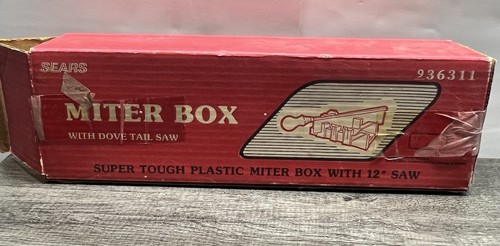 Vintage Sears Miter Box With Dove Tail Saw 12” 936311 Made In USA - Picture 16 of 18