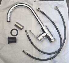 Chrome Dual Lever Kitchen Sink Mixer Taps