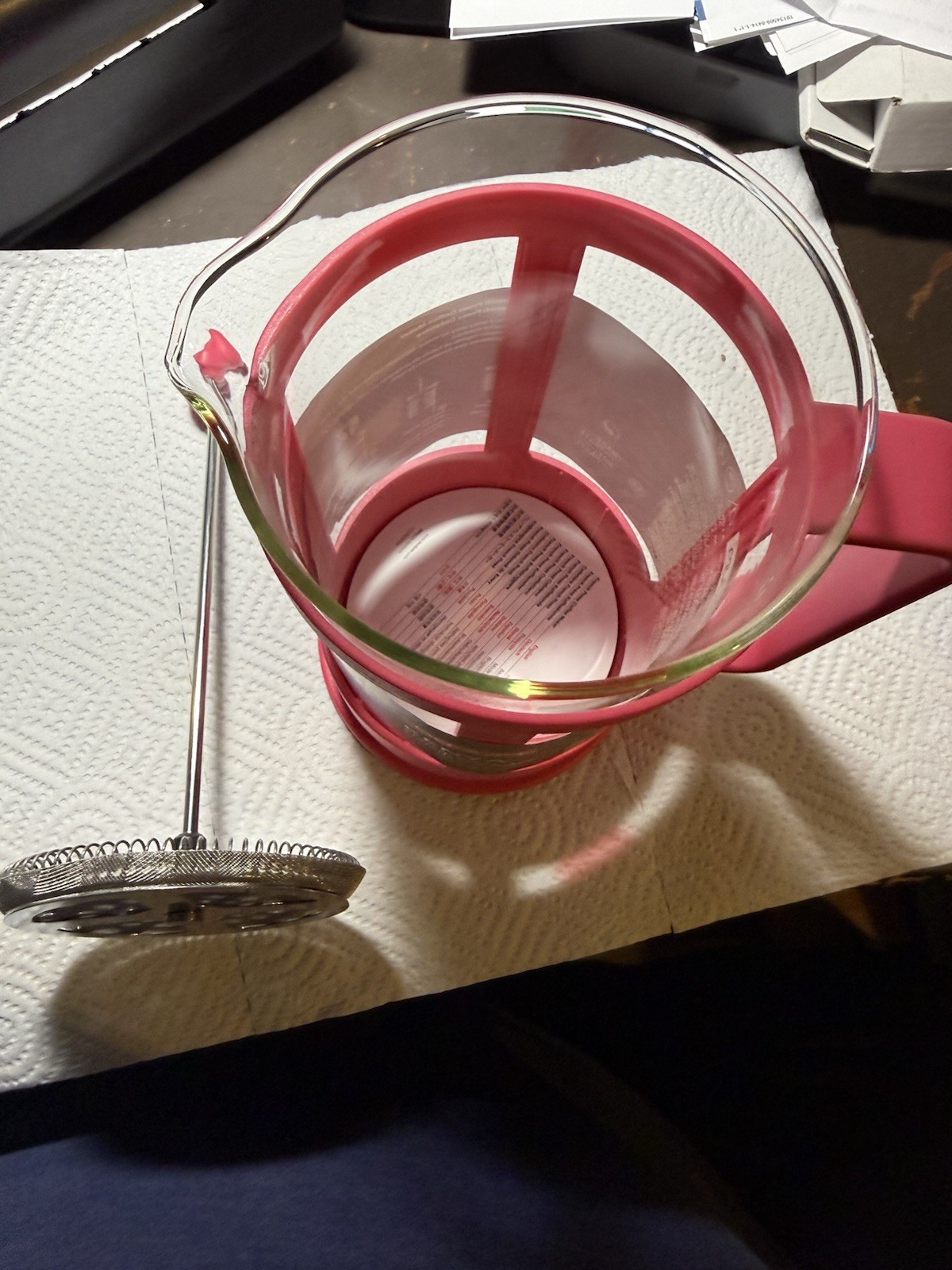 Bodum Kenya French Press-8 Cup (34 oz) Bubblegum Pink NO LID
